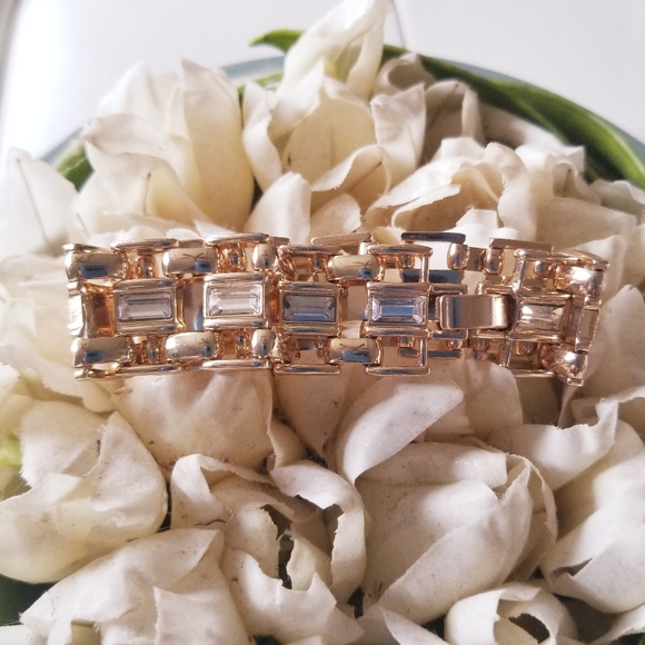 Anne Klein Gold Tone Square Link Bracelet - Picture 2 of 8